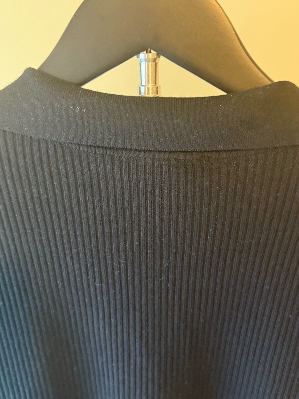 NWOT Talbots Classic Black Ribbed Polo Top SZ MED - Picture 4 of 12
